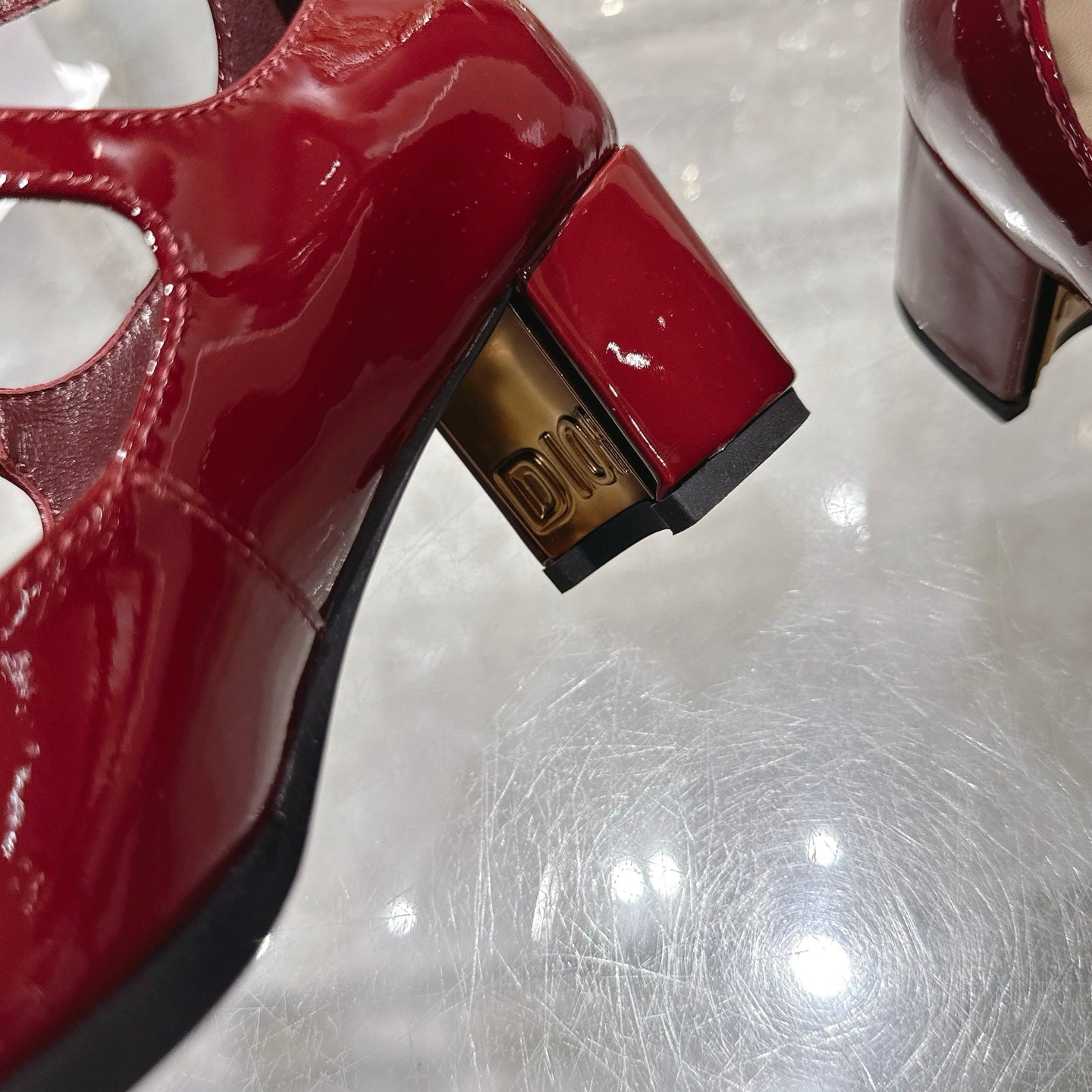 CD 26 Heel Mary Jane 40 Dark Red Patent Leather 592223