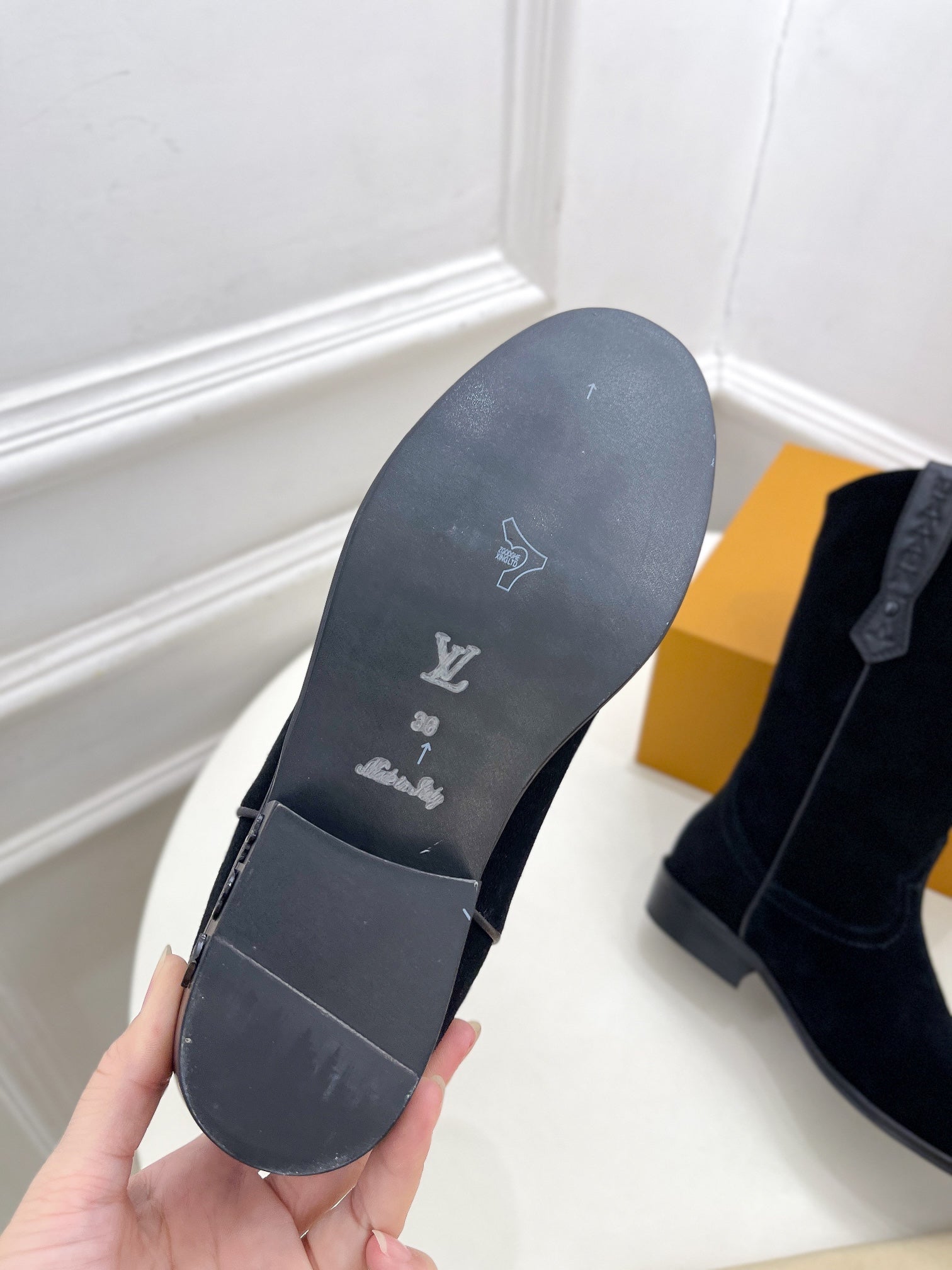 LV Rider Boot 30mm Black Suede