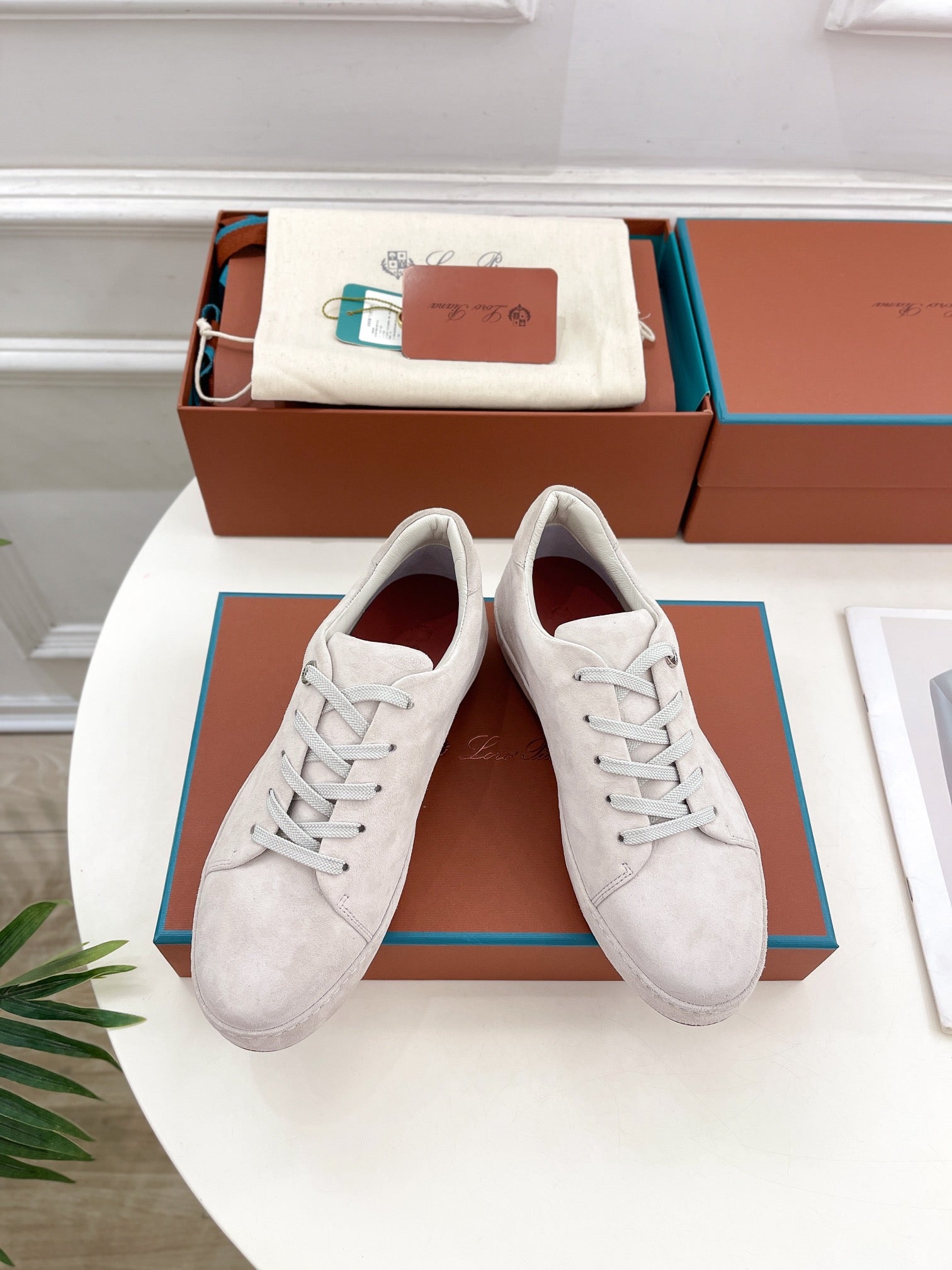 LP Nuage Sneaker In White Suede  988279