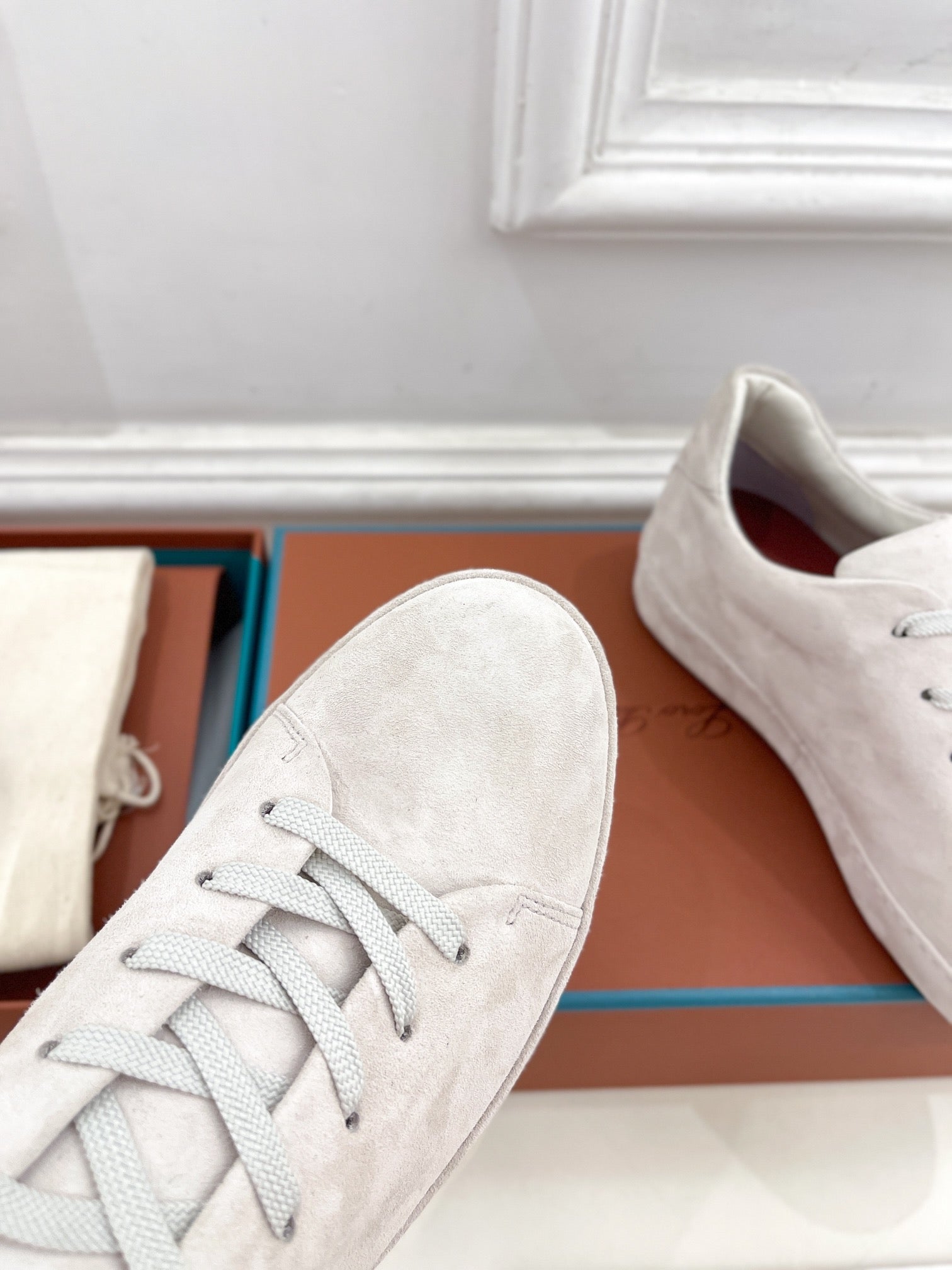 LP Nuage Sneaker In White Suede  988279