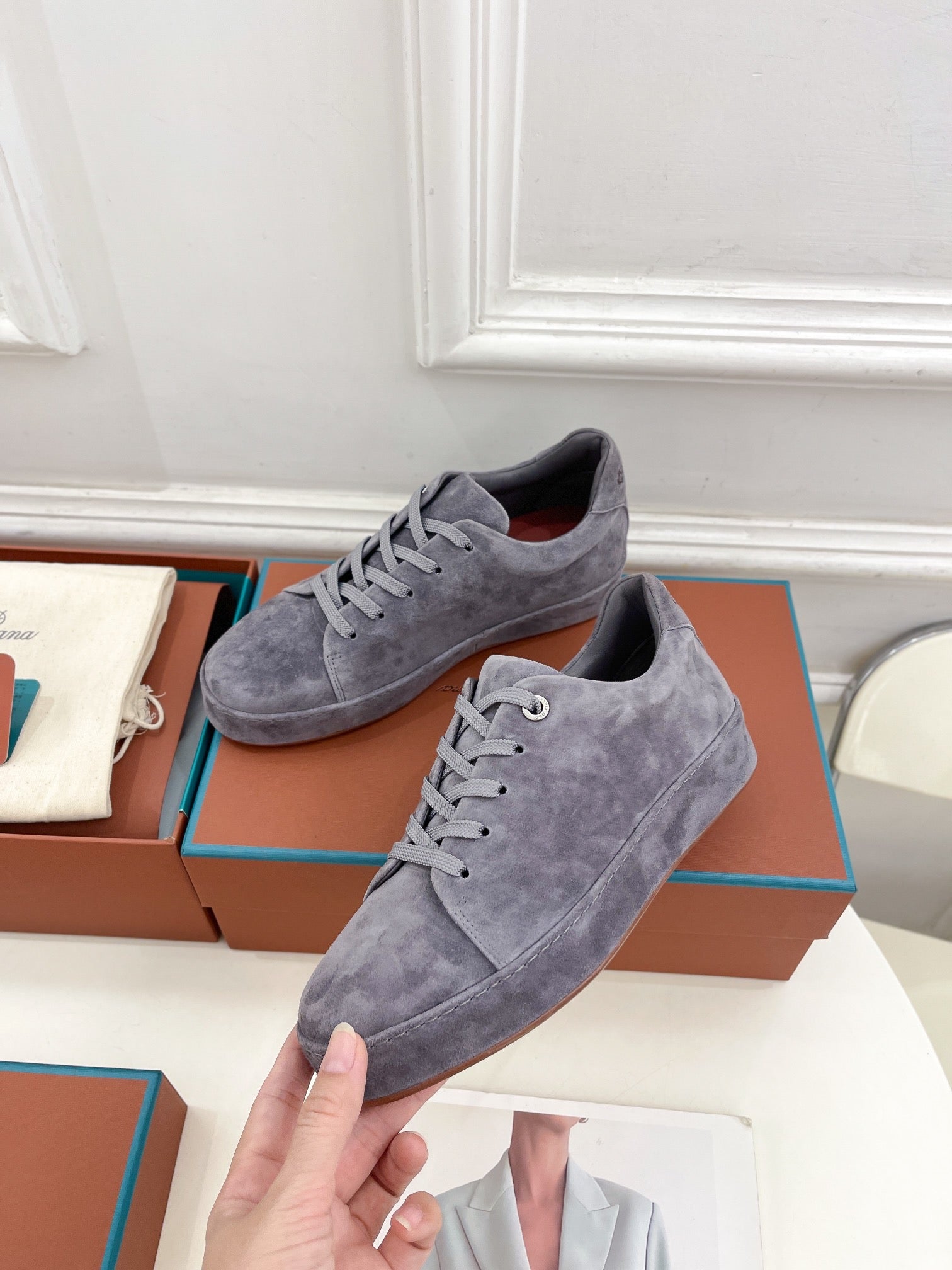 LP Nuage Sneaker In Grey Suede  988281