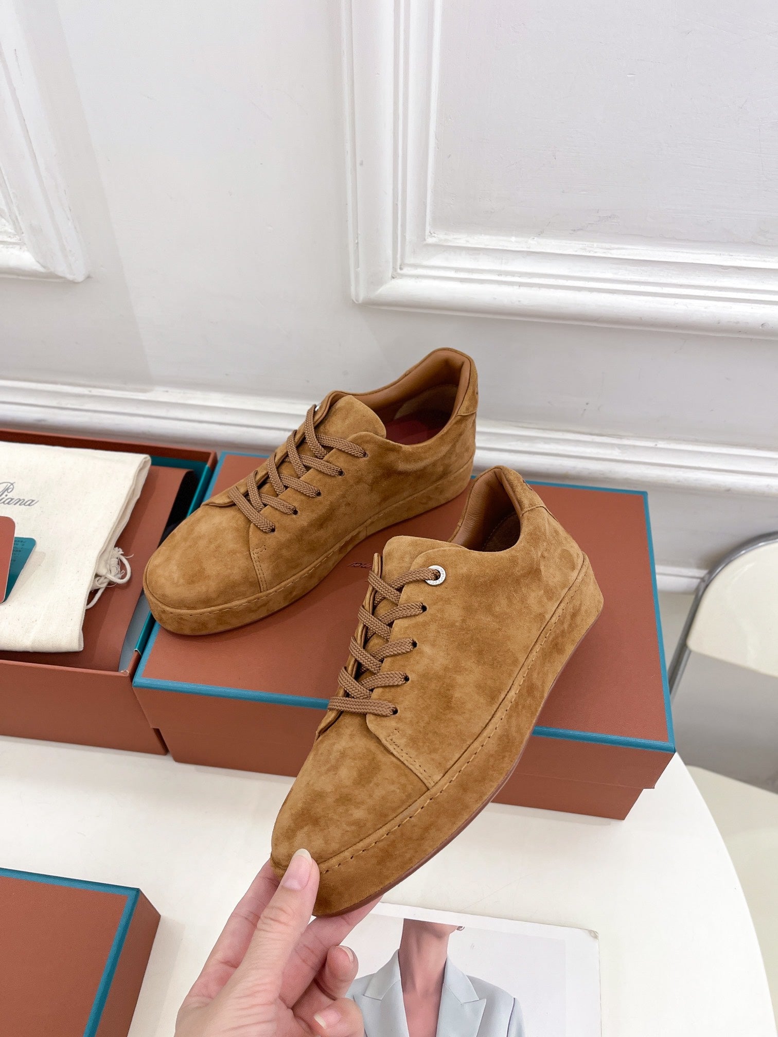 LP Nuage Sneaker In Light Caramel Suede 988295