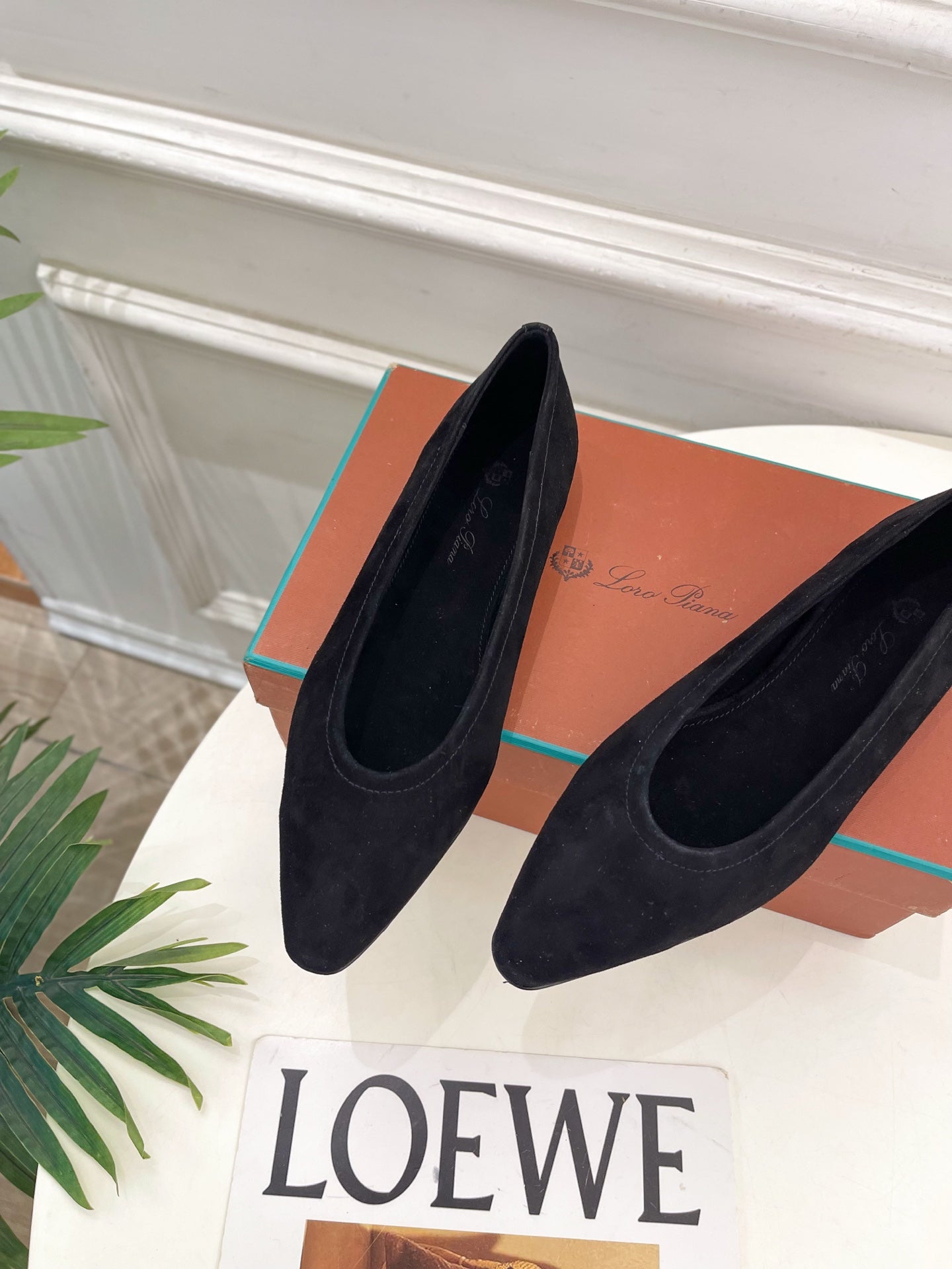 LP 26SS Ballet Flats Black Suede 587575