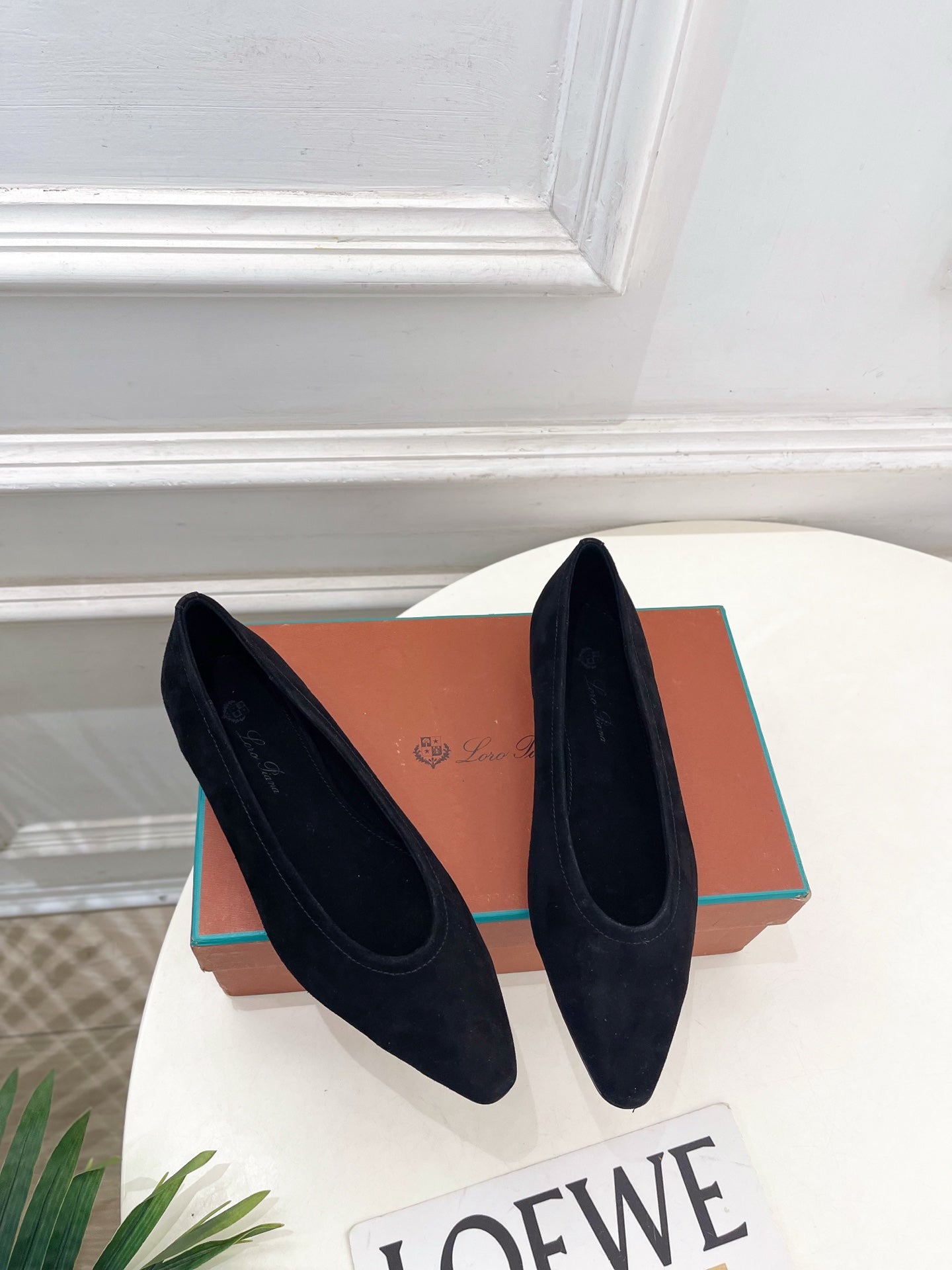 LP 26SS Ballet Flats Black Suede 587575