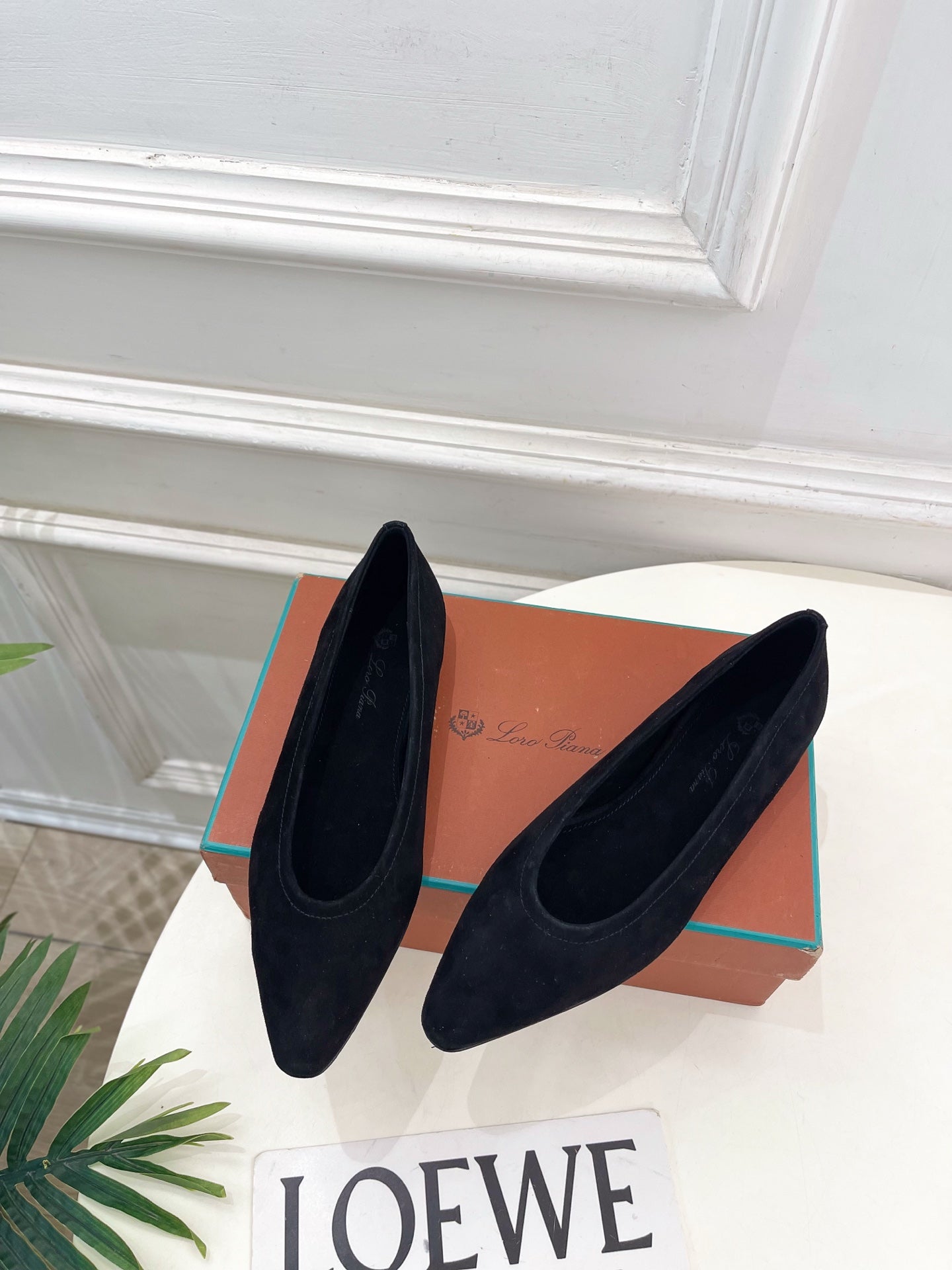 LP 26SS Ballet Flats Black Suede 587575