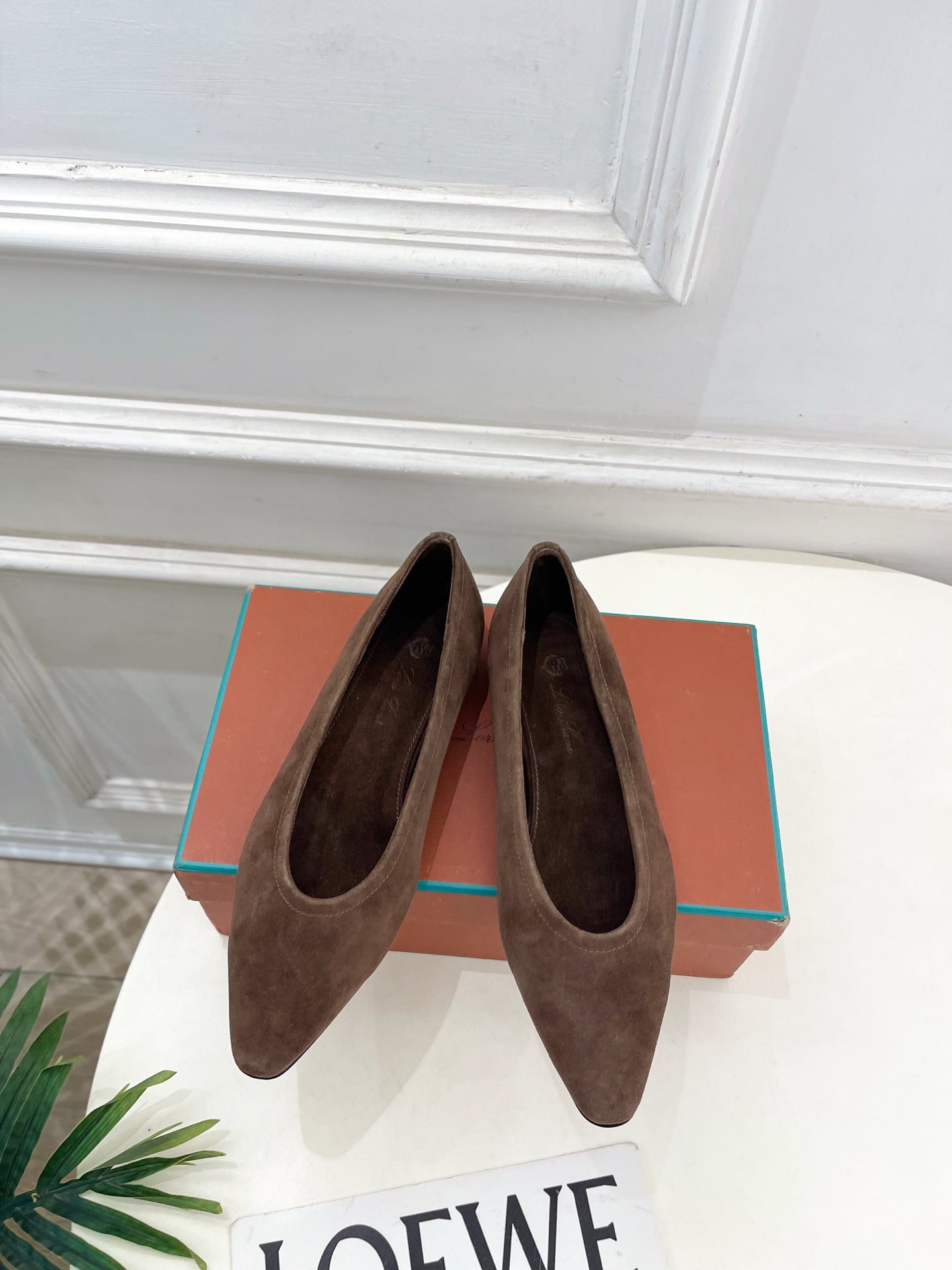 LP 26SS Ballet Flats Brown Suede 587576