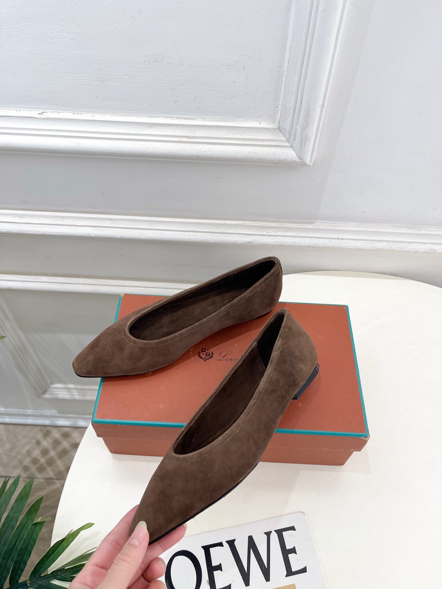 LP 26SS Ballet Flats Brown Suede 587576