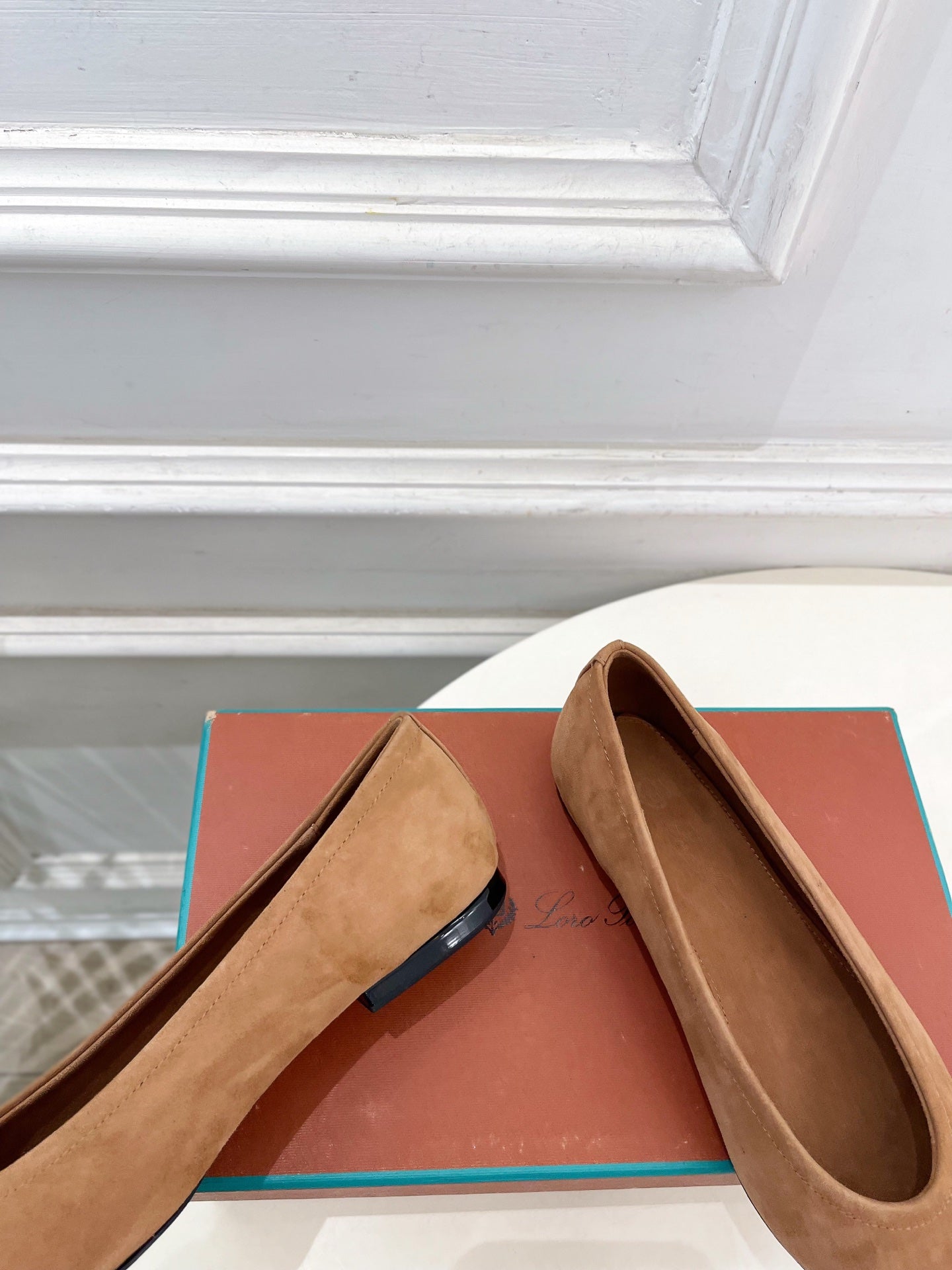 LP 26SS Ballet Flats Camel Brown Suede 587577