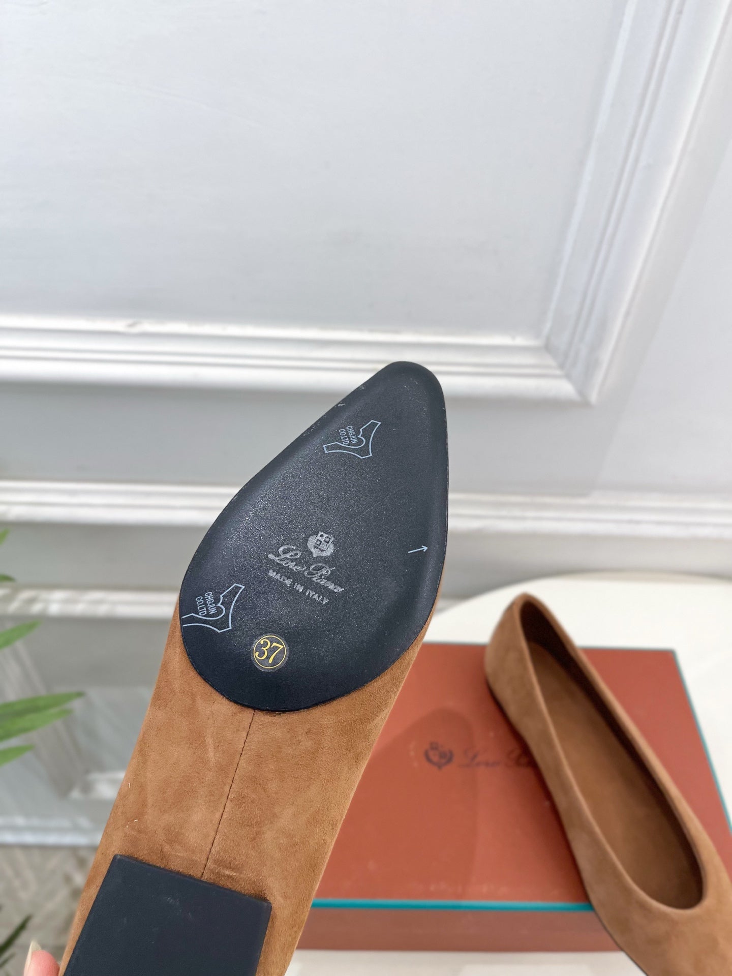 LP 26SS Ballet Flats Camel Brown Suede 587577