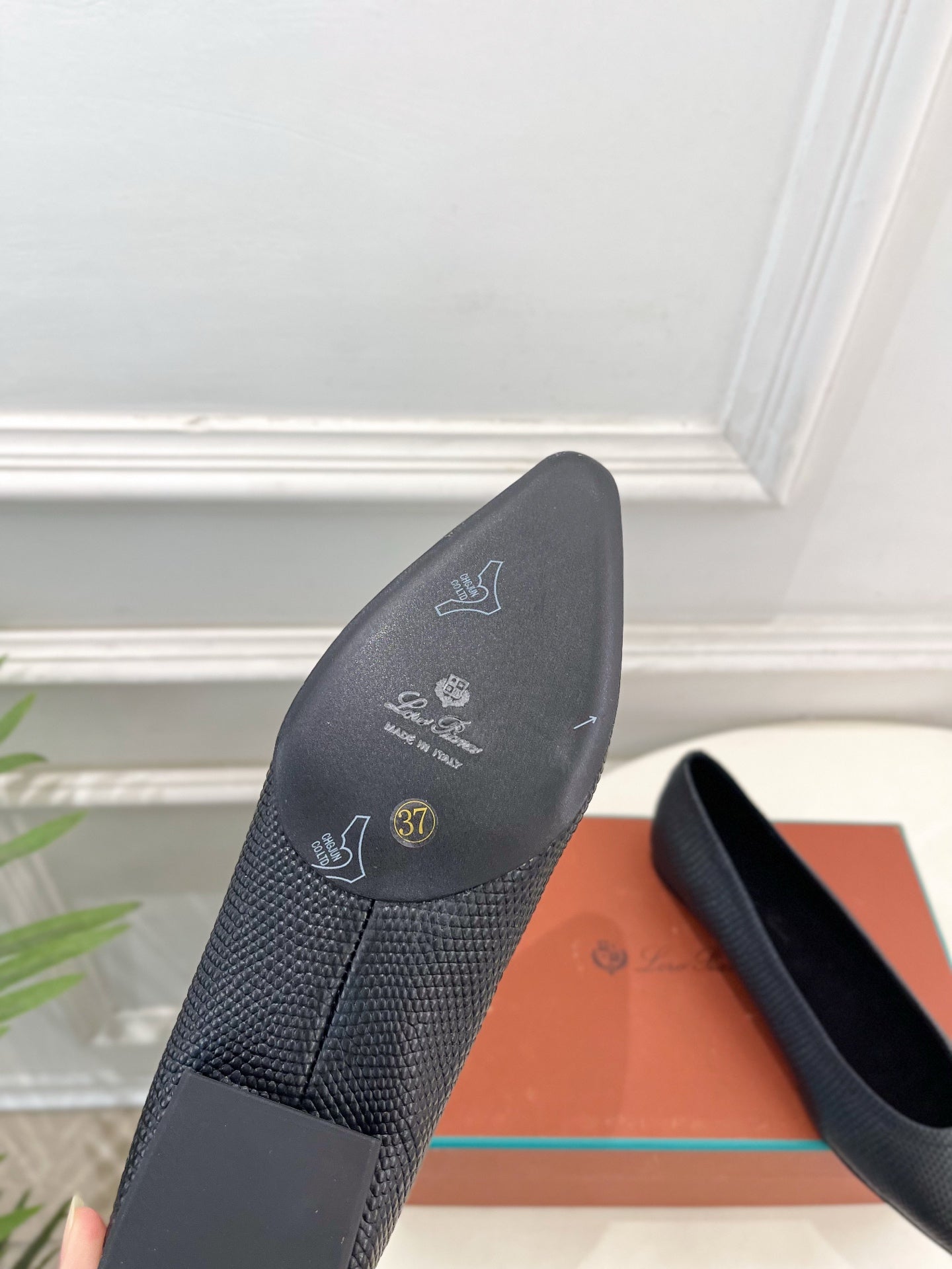 LP 26SS Ballet Flats Black Snakeskin 587579