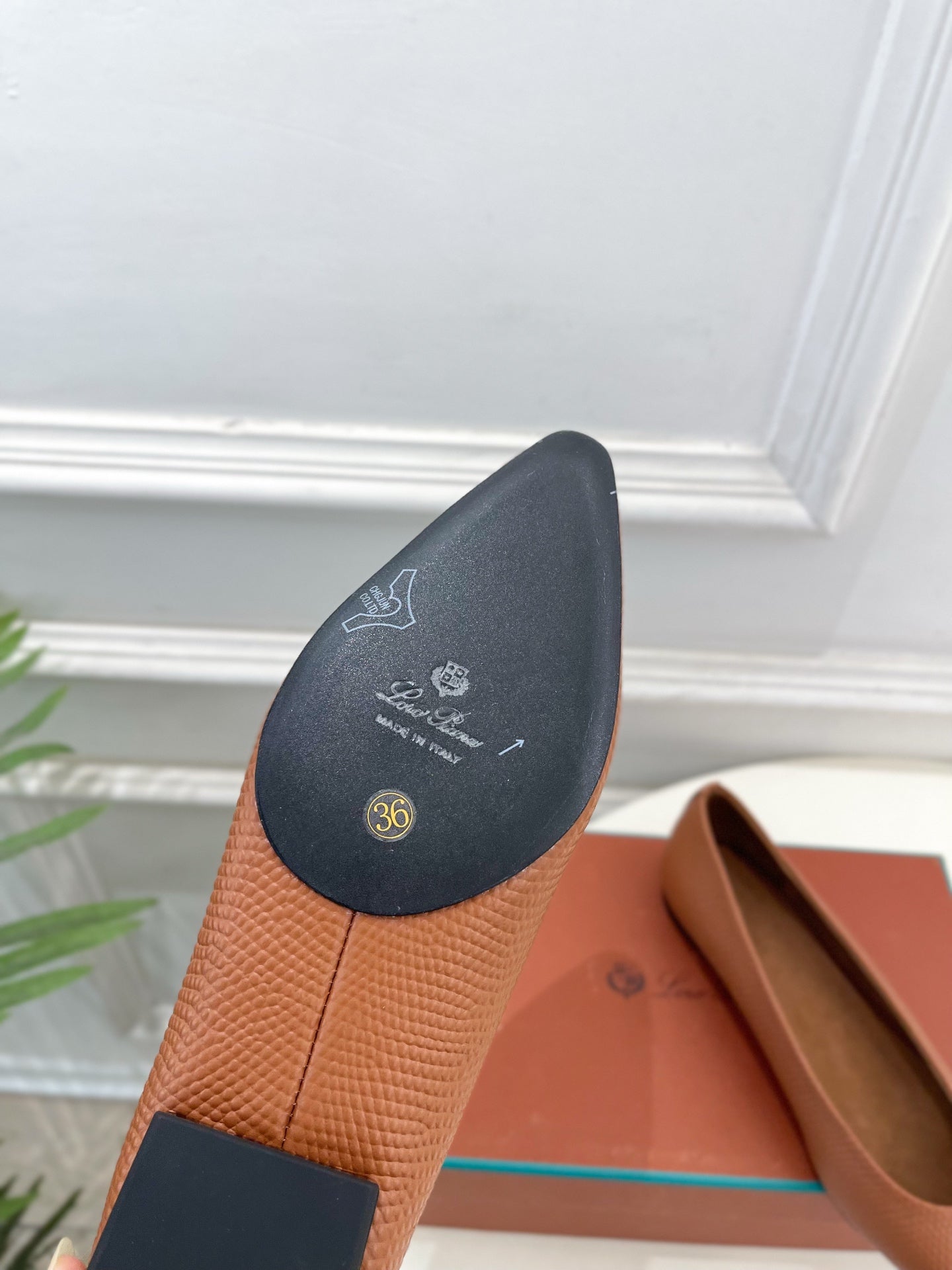 LP 26SS Ballet Flats Brown Snakeskin 587582