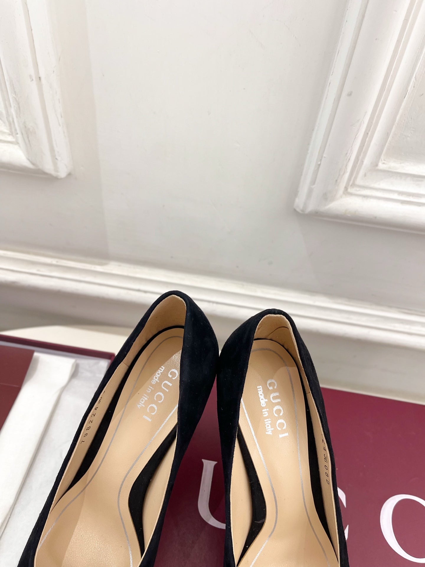 GG 26 High-Heeled 85 Pumps Black Suede 587074