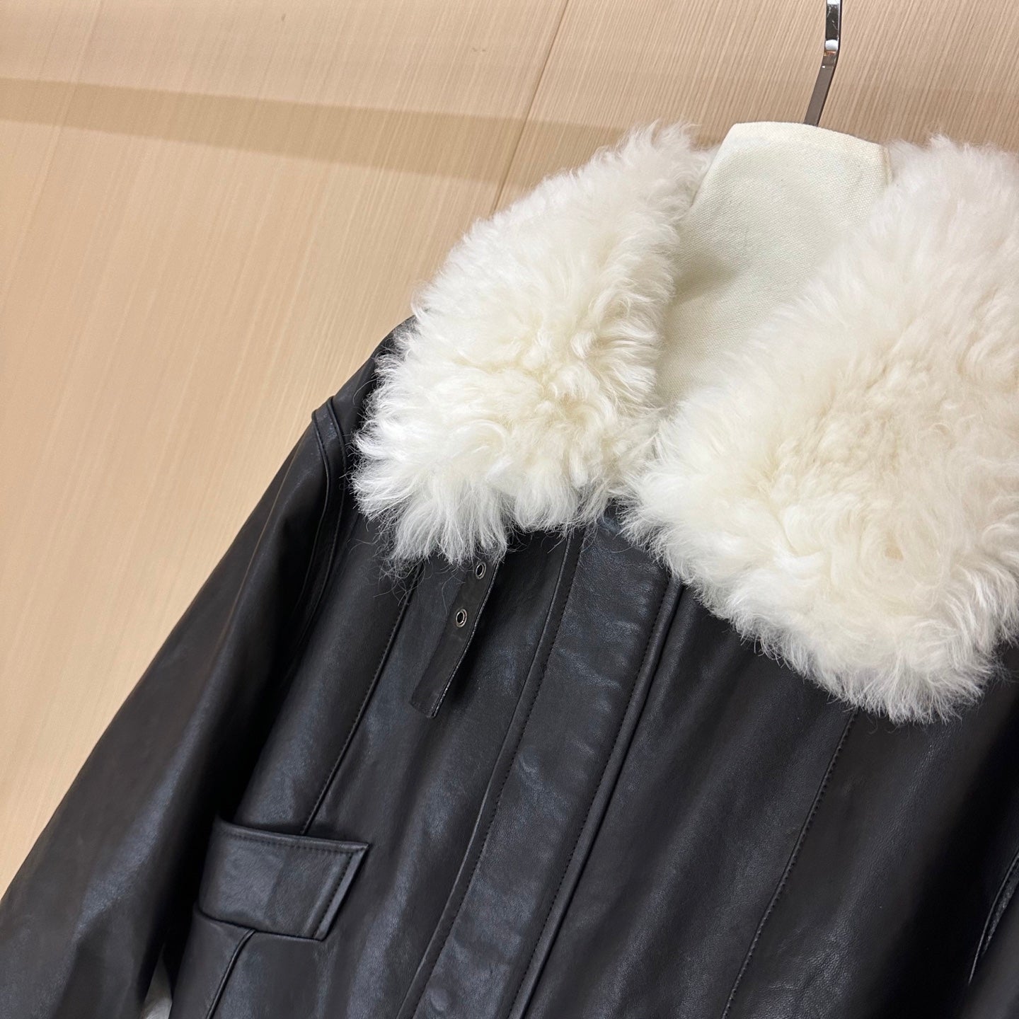 Miumiu 2025 Jacket Black White Wool Lambskin