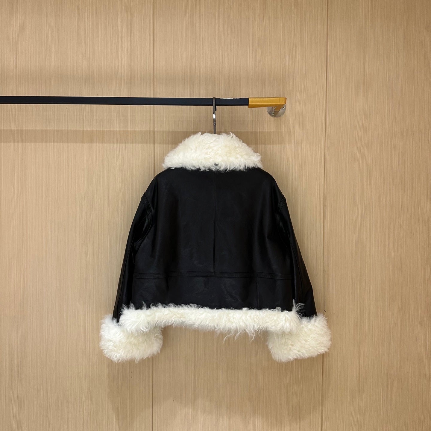 Miumiu 2025 Jacket Black White Wool Lambskin
