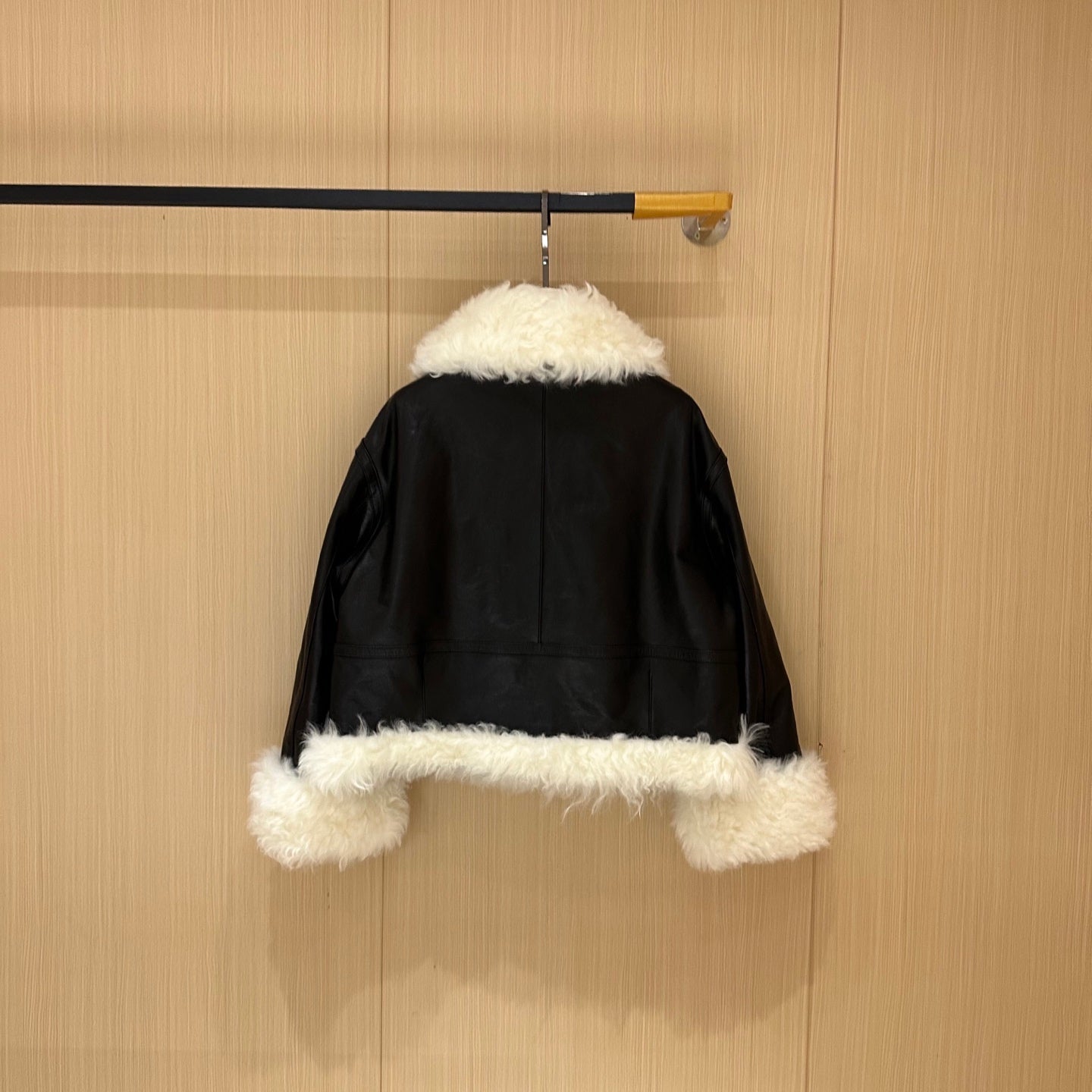 Miumiu 2025 Jacket Black White Wool Lambskin
