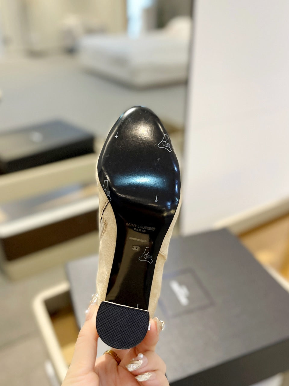 SL HONORÃ‰ BOOTIES FLAX SUEDE