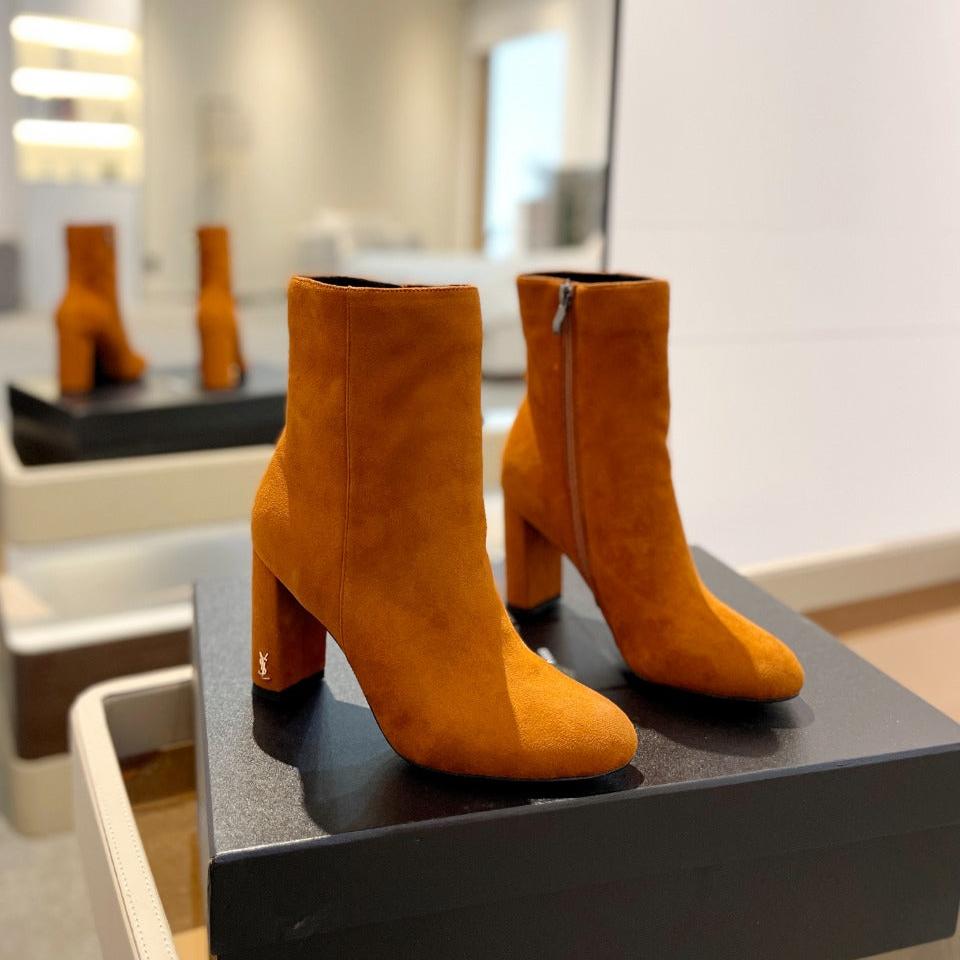 SL HONORÃ‰ BOOTIES BRICK SUEDE