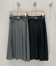 CD 25 Long Skirt With Belt Polyester 210036