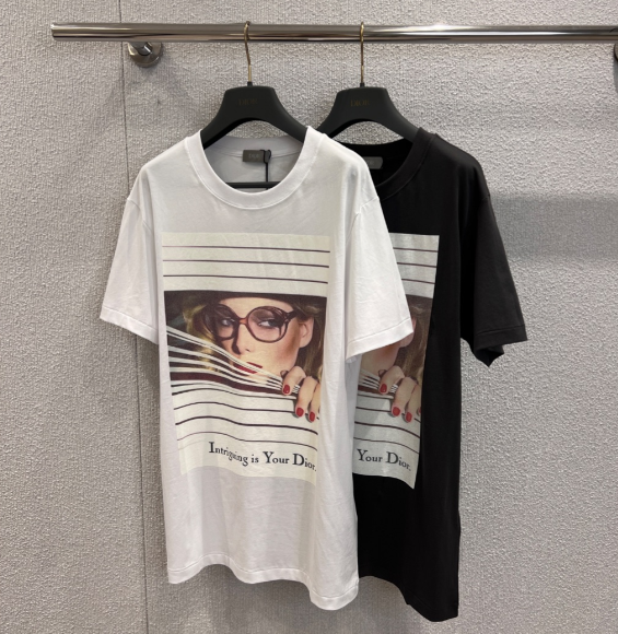 CD 25 Printed Round Neck Short Sleeve T-shirt Cotton 222668