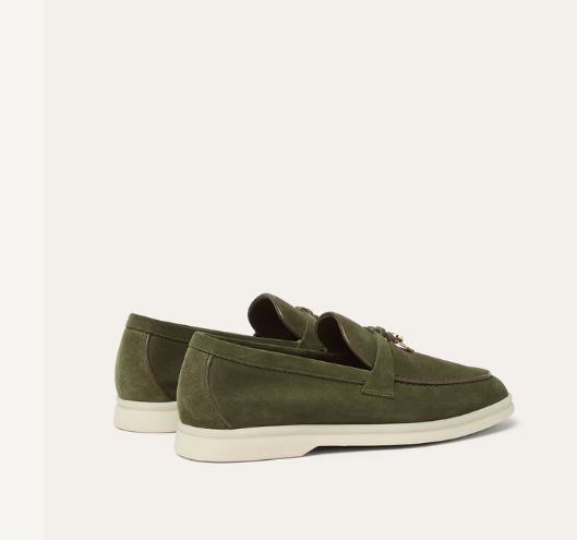 LP Summer Charms Walk Loafer Ribbon Green Suede Leather