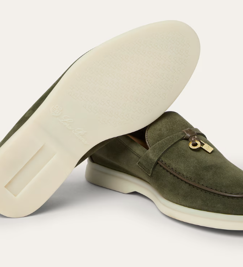 LP Summer Charms Walk Loafer Ribbon Green Suede Leather