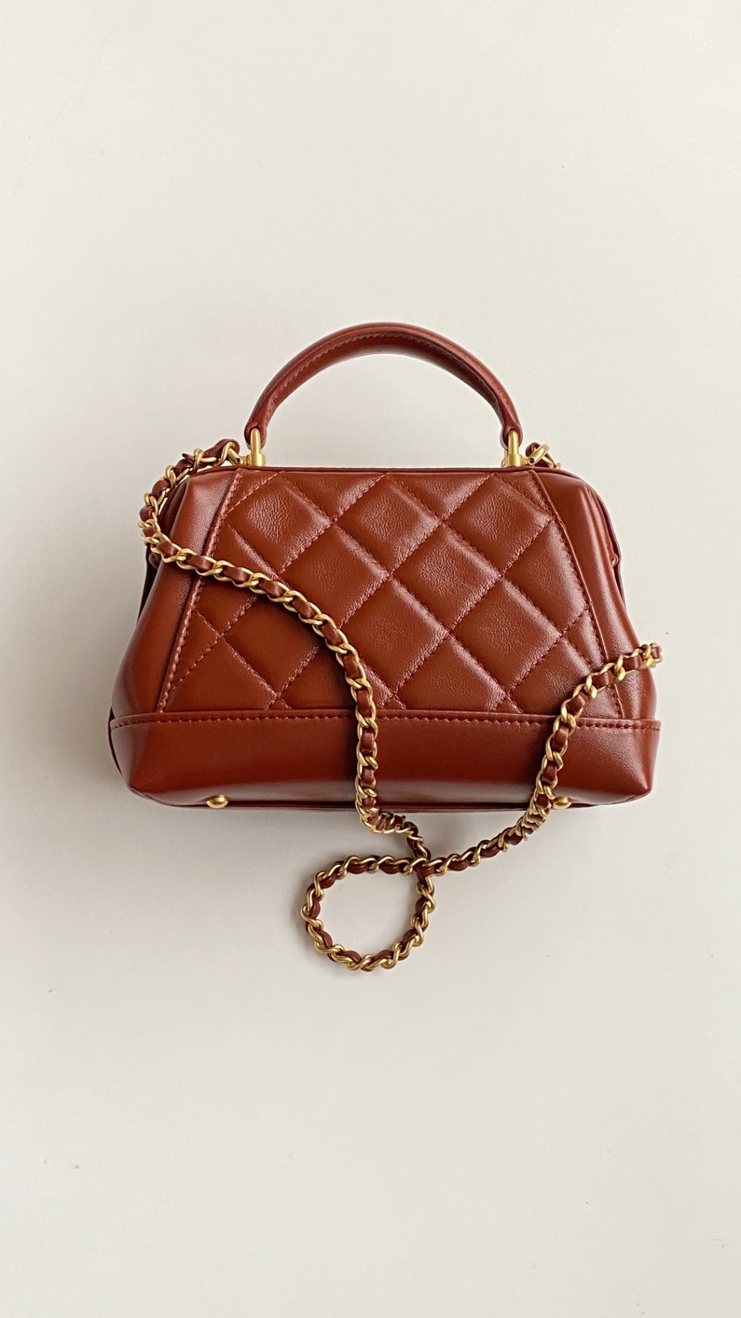 Chanel 25 Bag Brown Quilted Lambskin