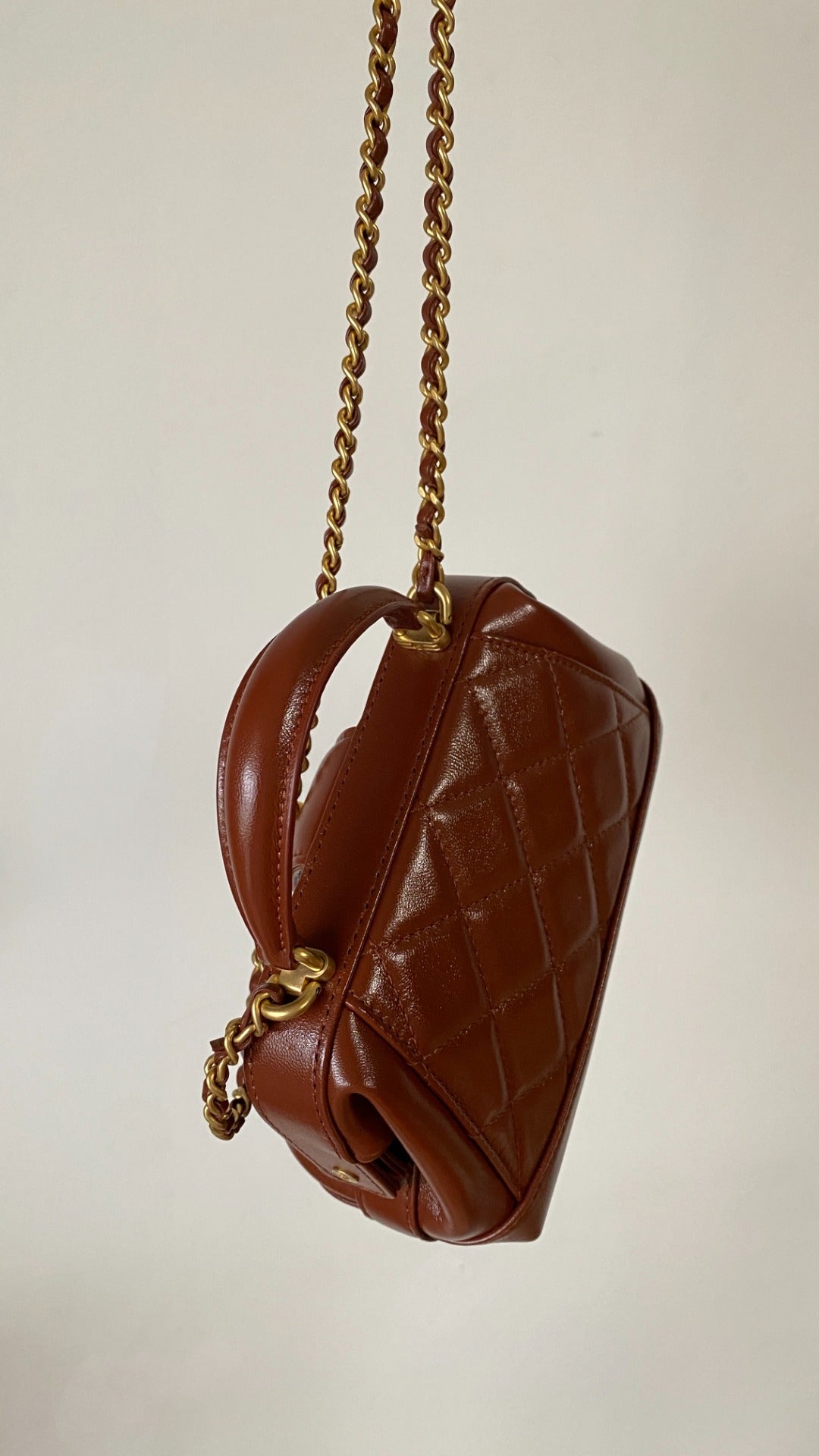 Chanel 25 Bag Brown Quilted Lambskin