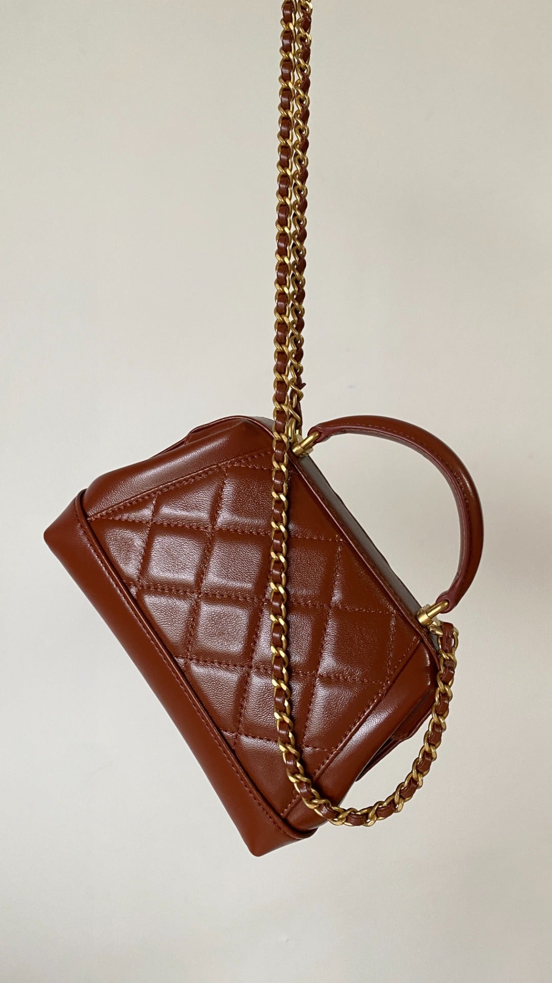 Chanel 25 Bag Brown Quilted Lambskin