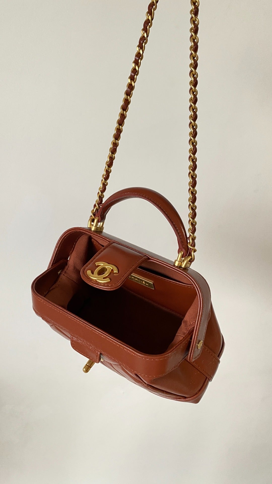 Chanel 25 Bag Brown Quilted Lambskin
