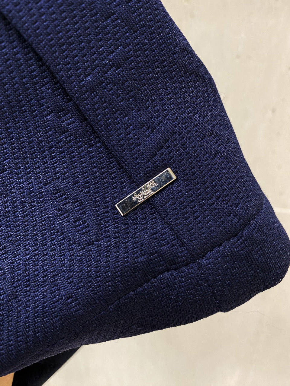 LV CASUAL SHORTS NAVY BLUE COTTON STRETCH FABRIC 239611