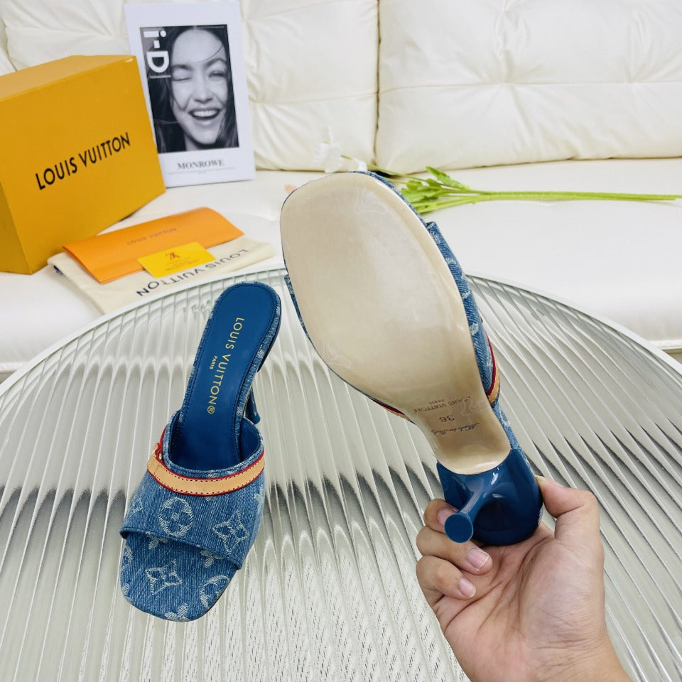 LV Neo Revival 85mm Blue Monogram Calfskin