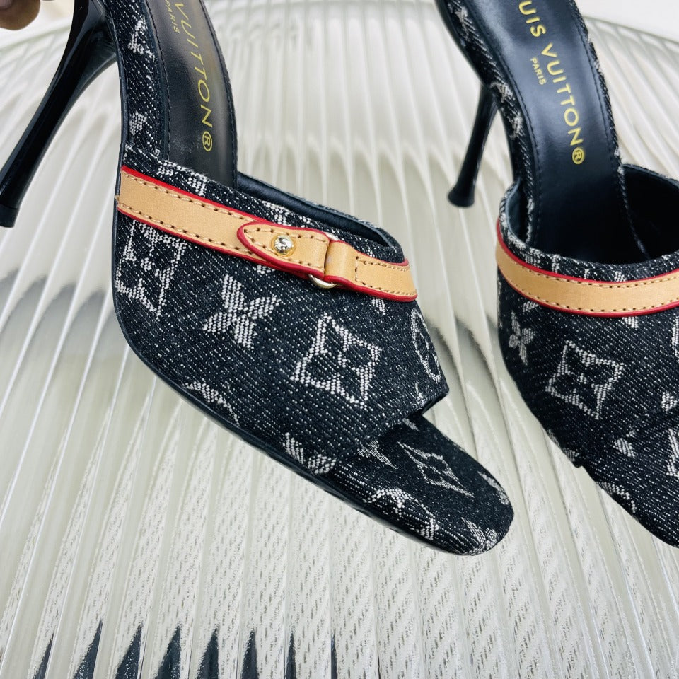 LV Neo Revival 85mm Black Monogram Calfskin